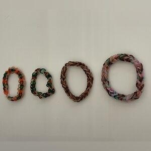 Handmade with love. Rainbow loom bracelets